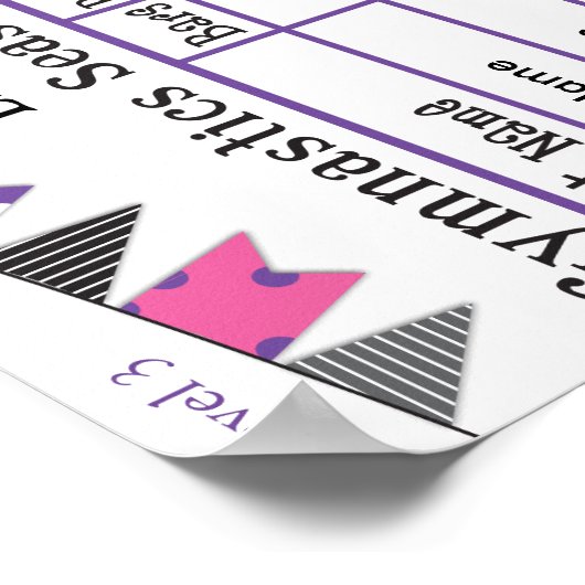 体操シーズンミートスコアカードポスター9オウム2 ポスター (角)