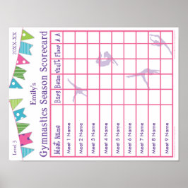 体操シーズンミートスコアカードポスター9オウム ポスター