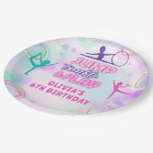 体操ジャンプタンブル&バースデー遊ターパーティー ペーパープレート (アングル)