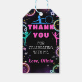 体操ジャンプ遊誕生日ありがとう ギフトタグ (正面)