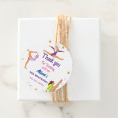 体操ジャンプCartwheels女の子の誕生日パーティー フェイバータグ (インサイチュ)