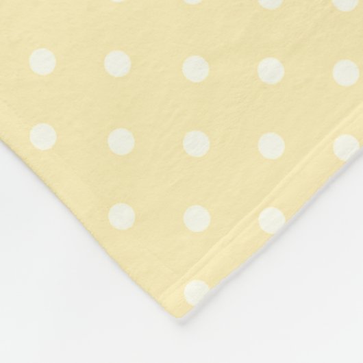 体操スイッチリープイエロー水玉模様 フリースブランケット (角)