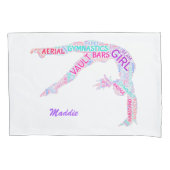 体操スウィートドリームワードアートピローケース 枕カバー (正面)