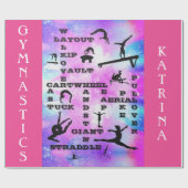 体操スキルクロスワードカスタム紙 ラッピングペーパー (フラット)