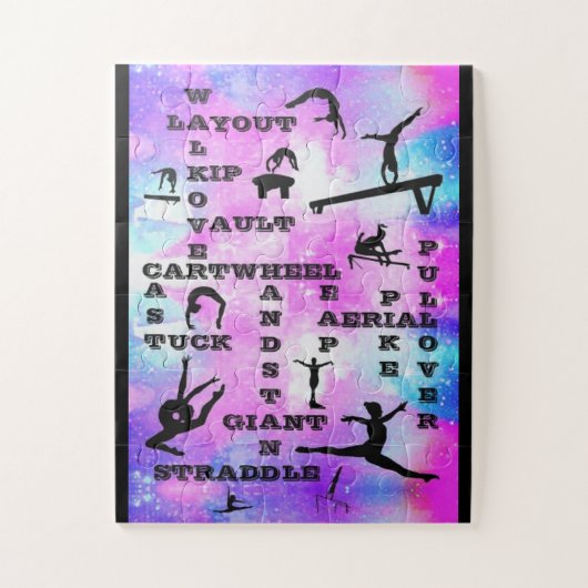 体操スキルクロスワードパズル ジグソーパズル (縦)