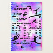 体操スキルクロスワードパーソナライズされたプランナー プランナー手帳 (正面)