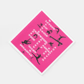 体操スキルクロスワードピンク紙ナプキンス スタンダードランチョンナプキン (角)