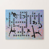 体操スキルクロスワードホログラフィック ジグソーパズル (横)