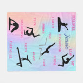 体操スキルフリースブランケット(名前あり) フリースブランケット (正面(横))