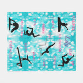 体操スキルフリースブランケット(名前あり) フリースブランケット (正面(横))