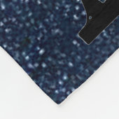 体操スキルブルーグリーンスパークルタイポグラフィ フリースブランケット (角)