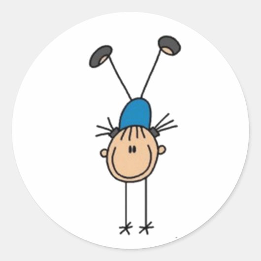 体操スティック図 ラウンドシール (正面)