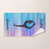 体操ストライプ3ピースタオル付き/彼女の名前！ バスタオルセット (ハンドタオル)