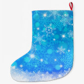 体操スノーフレーククリスマスストッキングオンバー ラージクリスマスストッキング (裏面)