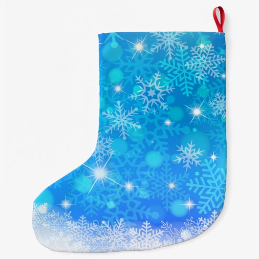 体操スノーフレーククリスマスストッキングオンビーム ラージクリスマスストッキング (裏面)
