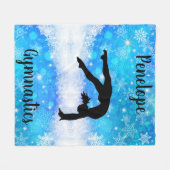 体操スノーフレーク フリースブランケット (正面(横))