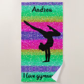 体操スパークリー「体操が大好き」ビーチタオル ビーチタオル (正面)