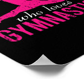 体操スポーツが大好きな女の子 ポスター (角)