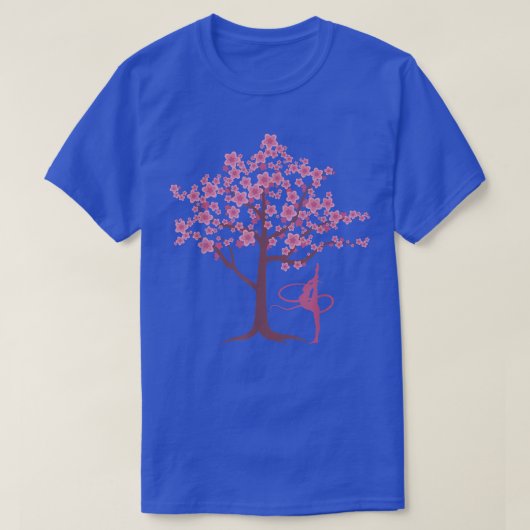 体操スポーツさくらんぼブロッサムツリー桜アクロバ Tシャツ (デザイン正面)