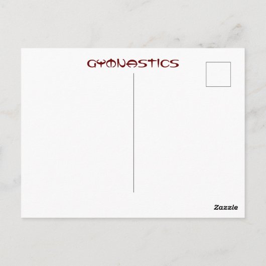 体操タイポグラフィはがき ポストカード (裏面)