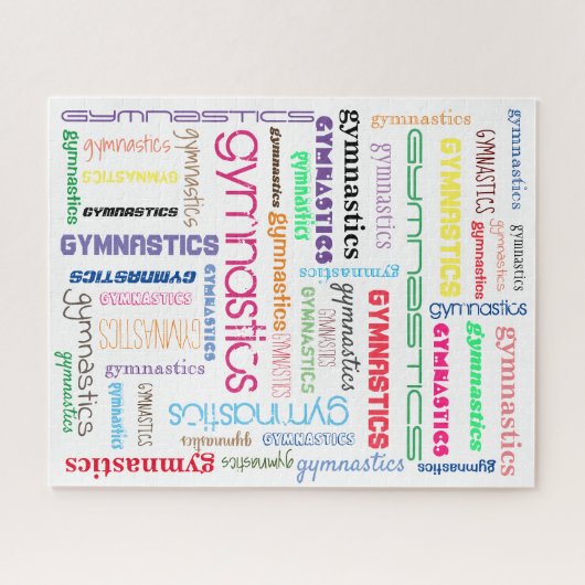 体操タイポグラフィパズル ジグソーパズル (横)