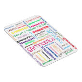 体操タイポグラフィフレキシブルフォトマグネット マグネット (右側)