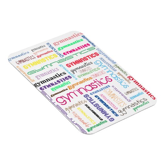 体操タイポグラフィフレキシブルフォトマグネット マグネット (右側)