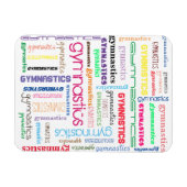 体操タイポグラフィフレキシブルフォトマグネット マグネット (横)