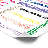 体操タイポグラフィ写真の拡大 フォトプリント            (角)