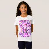 体操タイポグラフィ2トーンTシャツについて Tシャツ (正面フル)