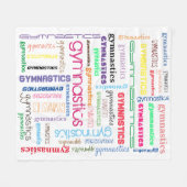 体操タイポグラフィ フリースブランケット (正面(横))