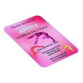 体操タンブリング誕生日パーティーの招待状 マグネット (右側)