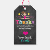 体操タンブルバースデーパーティーメッセージカード ギフトタグ (正面)