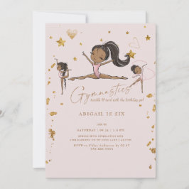 体操タンブルTwirl誕生日パーティーIV 招待状