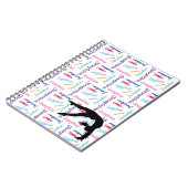 体操ダンス応援彼女の名前とスポーツオールオーバー ノートブック (左側)