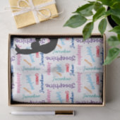 体操ダンス応援彼女の名前とスポーツオールオーバー 薄葉紙 (ギフト)