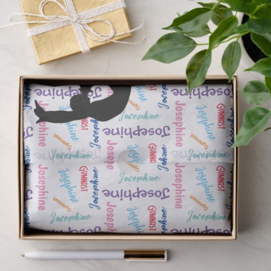 体操ダンス応援彼女の名前とスポーツオールオーバー 薄葉紙 (ギフト)