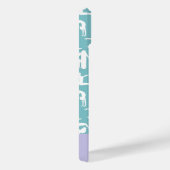 体操ティール（緑がかった色）名前をカスタムする 女の子らし Case-Mate iPhoneケース (裏面 / 右)