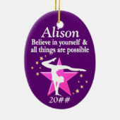 体操ドリームズパーソナライズされたオーナメント セラミックオーナメント (裏面)