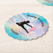 体操ハッピーバースデーカスタム紙コースター ペーパーコースター (アングル)