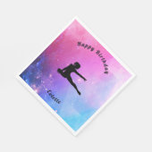 体操ハッピーバースデーピンク&ブルーナプキンス スタンダードランチョンナプキン (角)