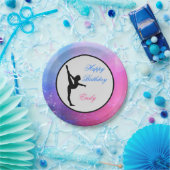 体操ハッピーバースデーピンク/ブルー紙プレート ペーパープレート (パーティー)