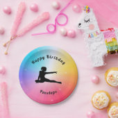 体操ハッピーバースデーレインボー紙プレート ペーパープレート (パーティー)