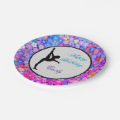 体操ハッピーバースデー パーソナライズされた ペーパープレート (アングル)