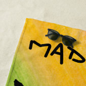 体操ハンドスタンドレインボーファンキースケッチフォント ビーチタオル (インサイチュ)