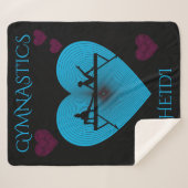 体操ハートと体操カスタム毛布。 シェルパブランケット (正面(横))