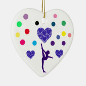 体操ハートオーナメント。 セラミックオーナメント (右)