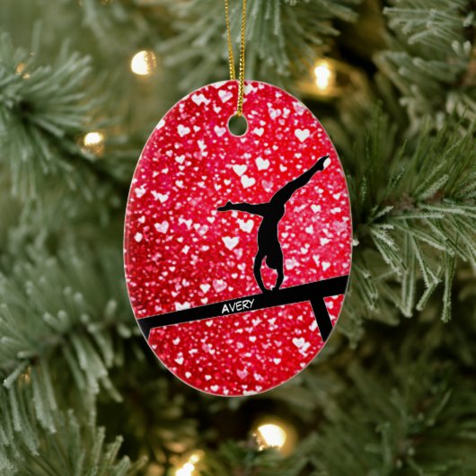 体操ハートバランス梁セラミックオーナメント セラミックオーナメント (ツリー)