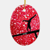 体操ハートバランス梁セラミックオーナメント セラミックオーナメント (正面)