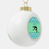 体操ハート枠オーナメント セラミックボールオーナメント (左)